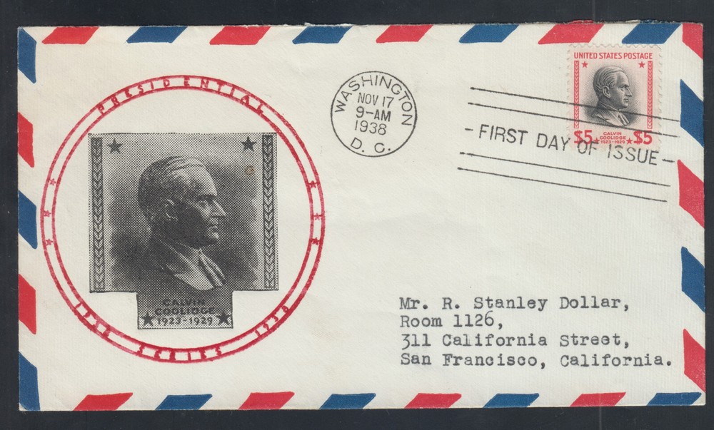 US Scott #834 FDC Rare Cachet VF 1938