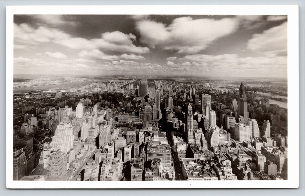 RPPC~New York City~North View From The Empire State Bldg~Real Photo Postcard