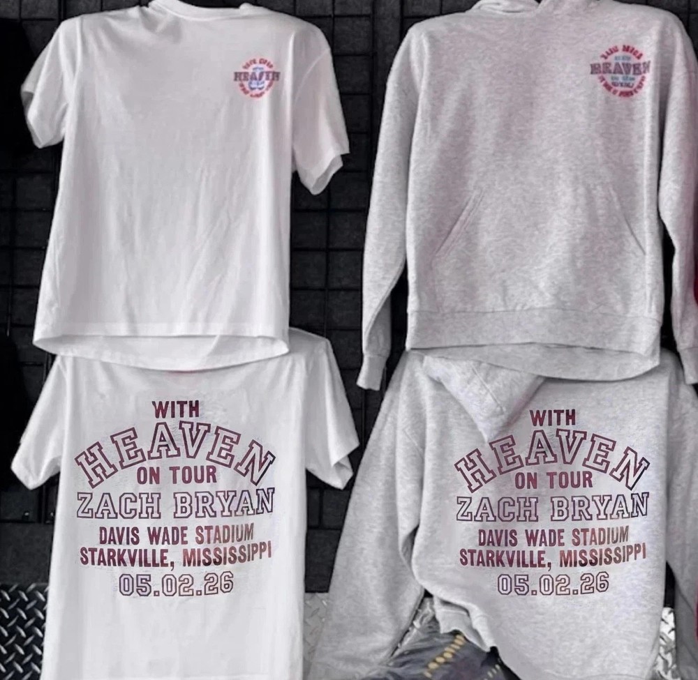 HOT!!! Zach Bryan Tour May 2 2026 Starkville, MS T shirt or Hoodie reprint