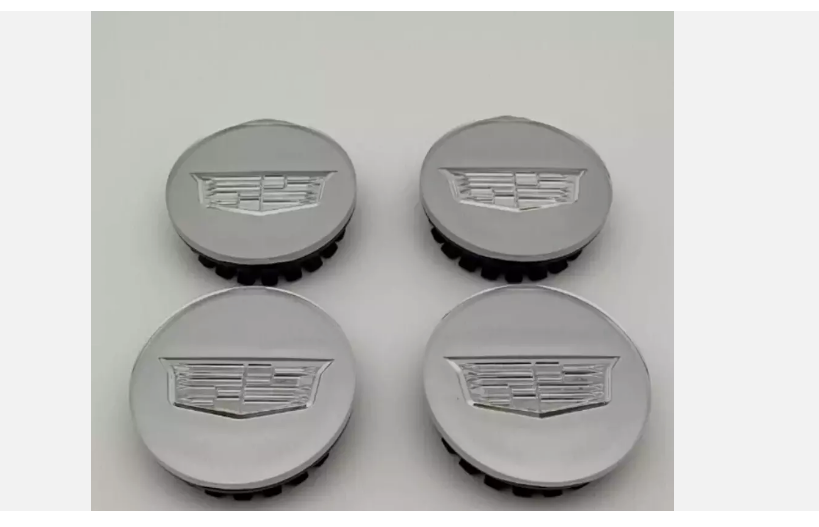 4 Silver 66mm Acrylic Wheel Center Caps for Cadillac 9597375 9596629