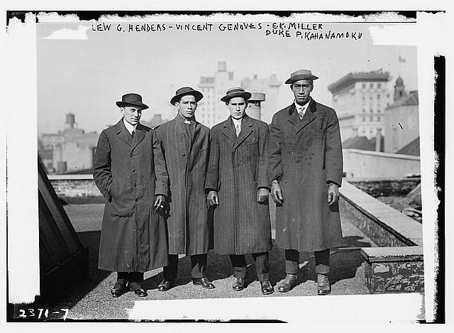 New York NY Duke Kahanamoku Vincent Genoves 1912 Olympic Trials Swimmers