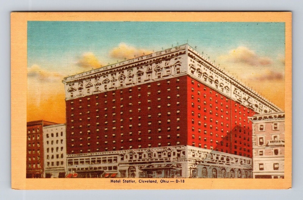 Cleveland OH-Ohio, Hotel Statler, Advertisement, Antique, Vintage Postcard