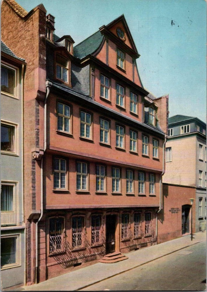 Building Exterior Street View Goethehaus Frankfurt am Main Continental Postcard