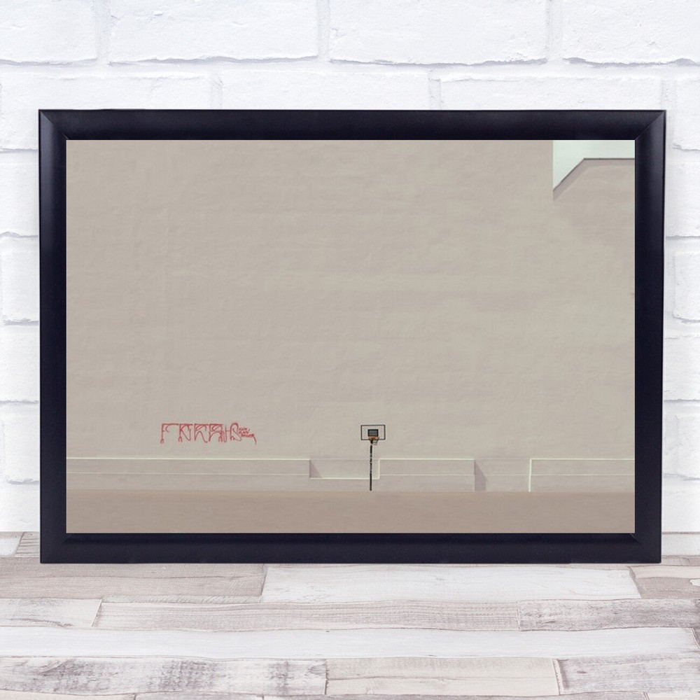 Game Over Basketball Court Playground Yard Basket Goal Graffiti Urban Art Print