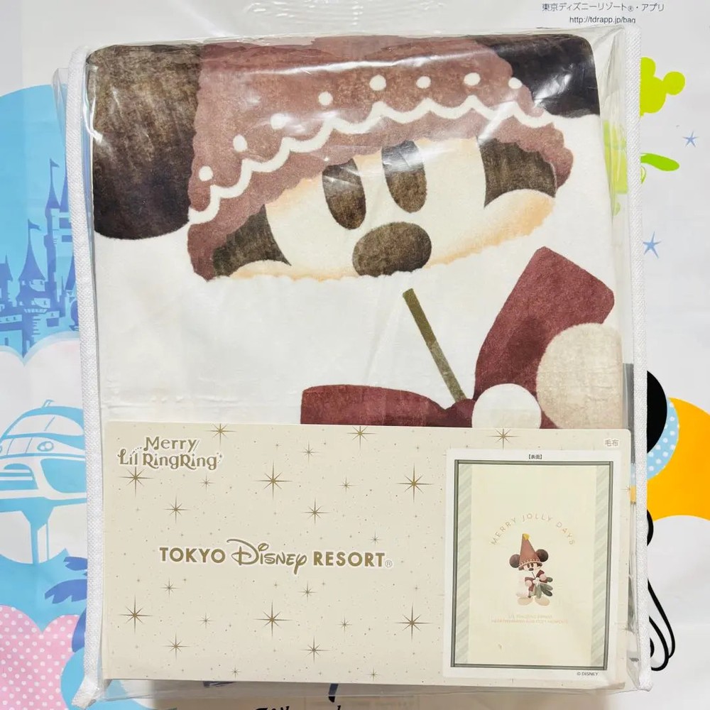 Tokyo Disney Resort 2025 Christmas Lil Ring Ring Blanket Mickey New from Japan