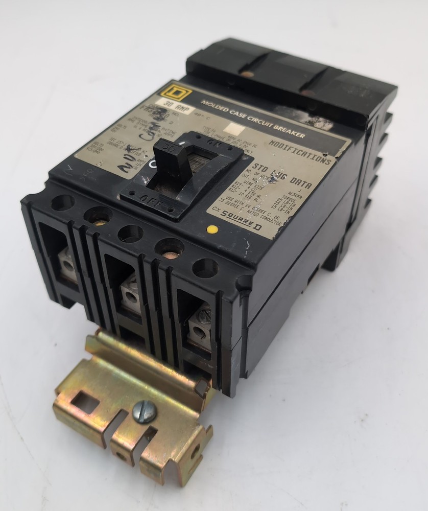 Square D FA34030 I-Line Circuit Breaker 30A 3P 480V 3PH FA 3 pole 30 Amp Used