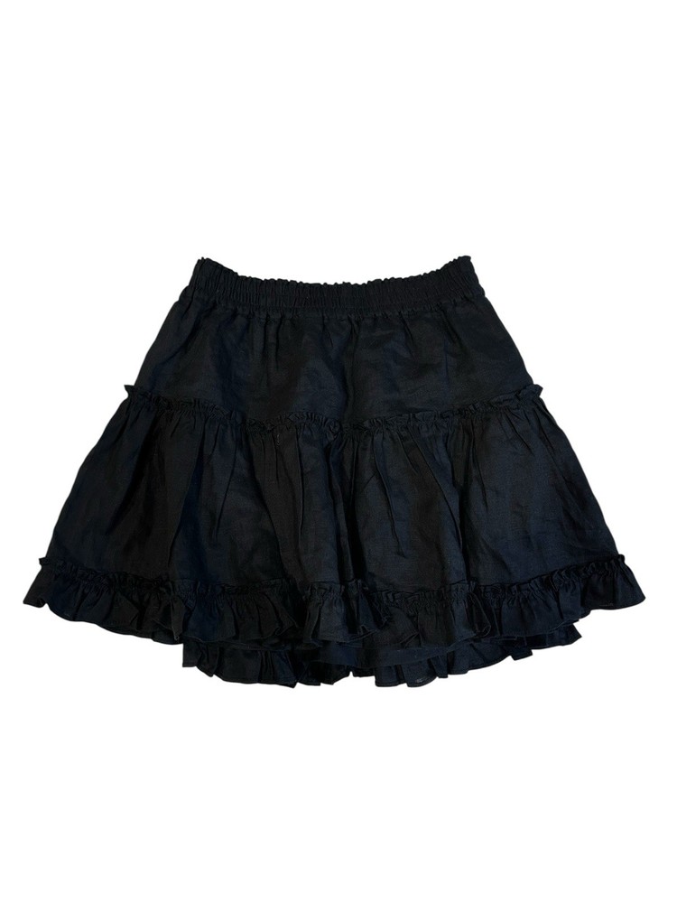 Hill House The Paz Skirt 100% Linen Size Small Black