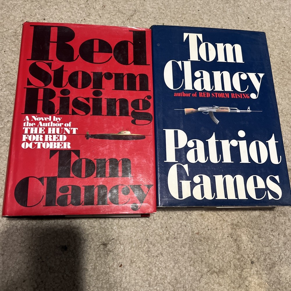 Tom Clancy novels “Red Storm Rising” And “Patriot Games” Hardbacks