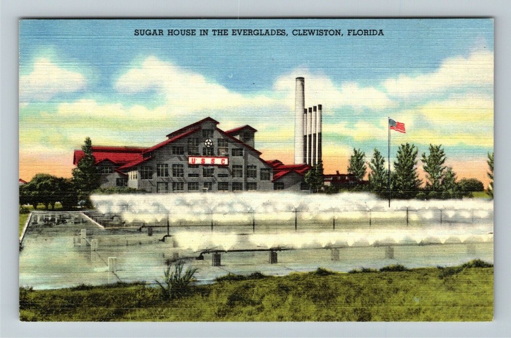 Clewiston FL-Florida, Sugar House In The Everglades Vintage Souvenir Postcard