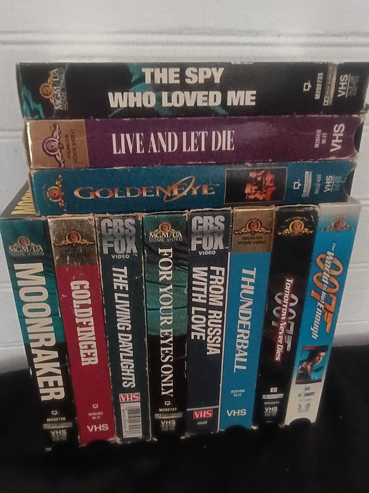 James Bond 007 - VHS Lot of 11 Tapes