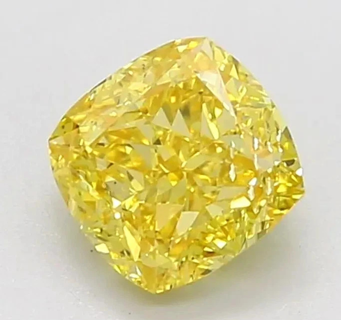 Loose Lab-Grown CVD Diamond 2.50 Ct Yellow Cushion Cut VVS1-F Certified Diamond