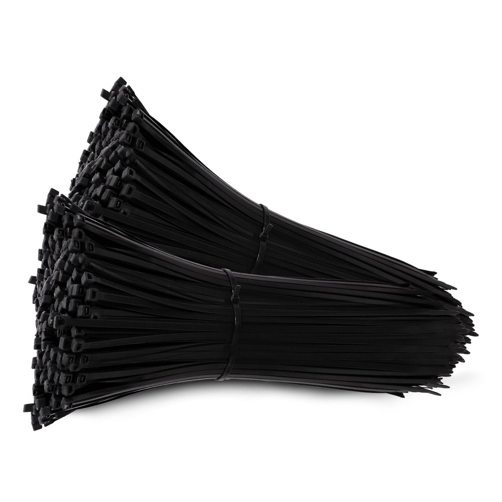 12 Inch Black Heavy Duty Cable Ties 1000pcs Bulk UV Resistant 50lb Strength