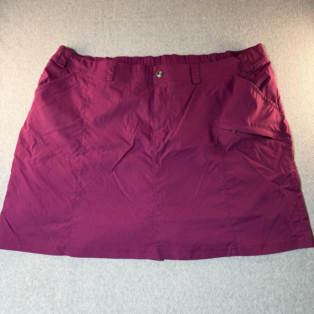 Duluth Trading Co Cargo Skort Womens 26W Pink Stretch Nylon Lined Tennis Hiking