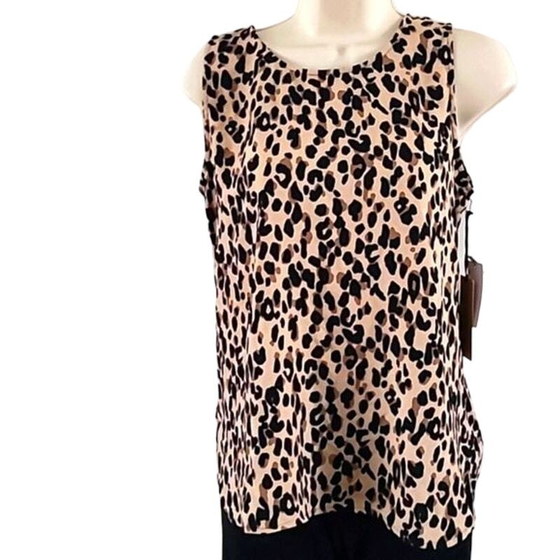 Halogen Women's Animal Print Sleeveless Blouse - Size XS