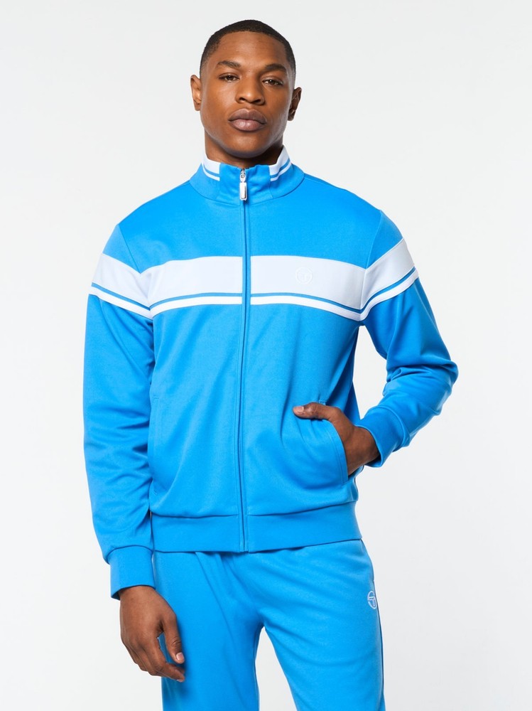 🔥 Sergio Tacchini Damarindo Track Jacket French Blue SIZE XL NEW 🔥