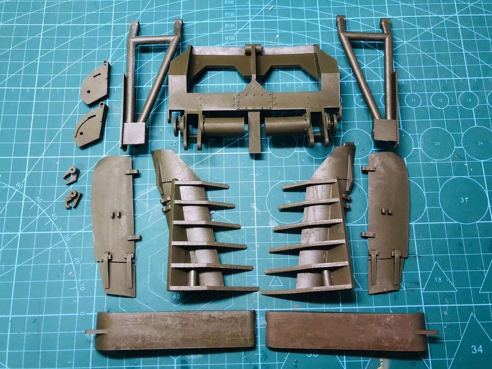 Custom Kit 1:18 FWMP Mine Plow for BBI Unimax World Peacekeepers M1 Abrams tank