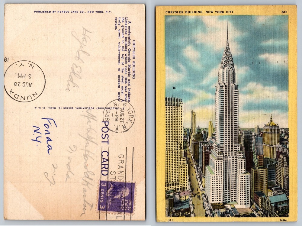 Chrysler Building New York City Postcard