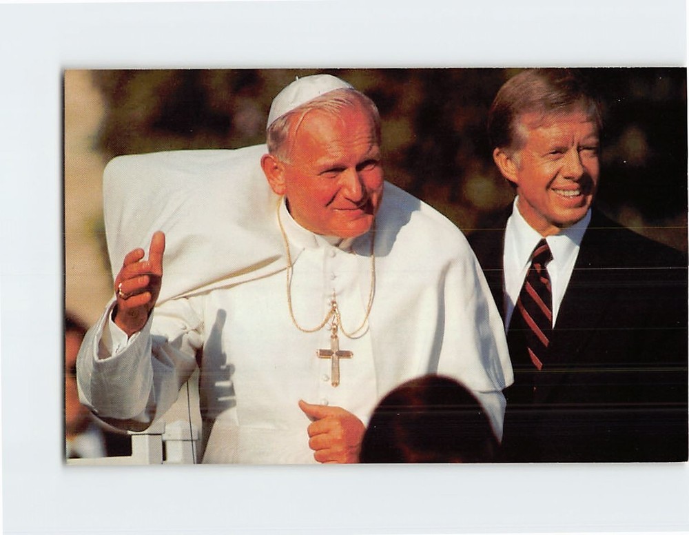 Postcard President Jimmy Carter and Pope John Paul II