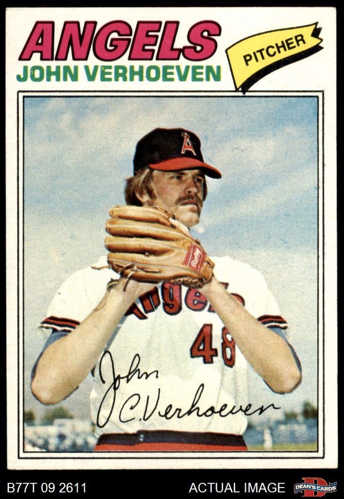 1977 Topps #91 John Verhoeven Angels RC 6.5 - EX/MT+