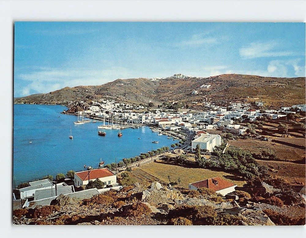 Postcard Aerial View Patmos Greece