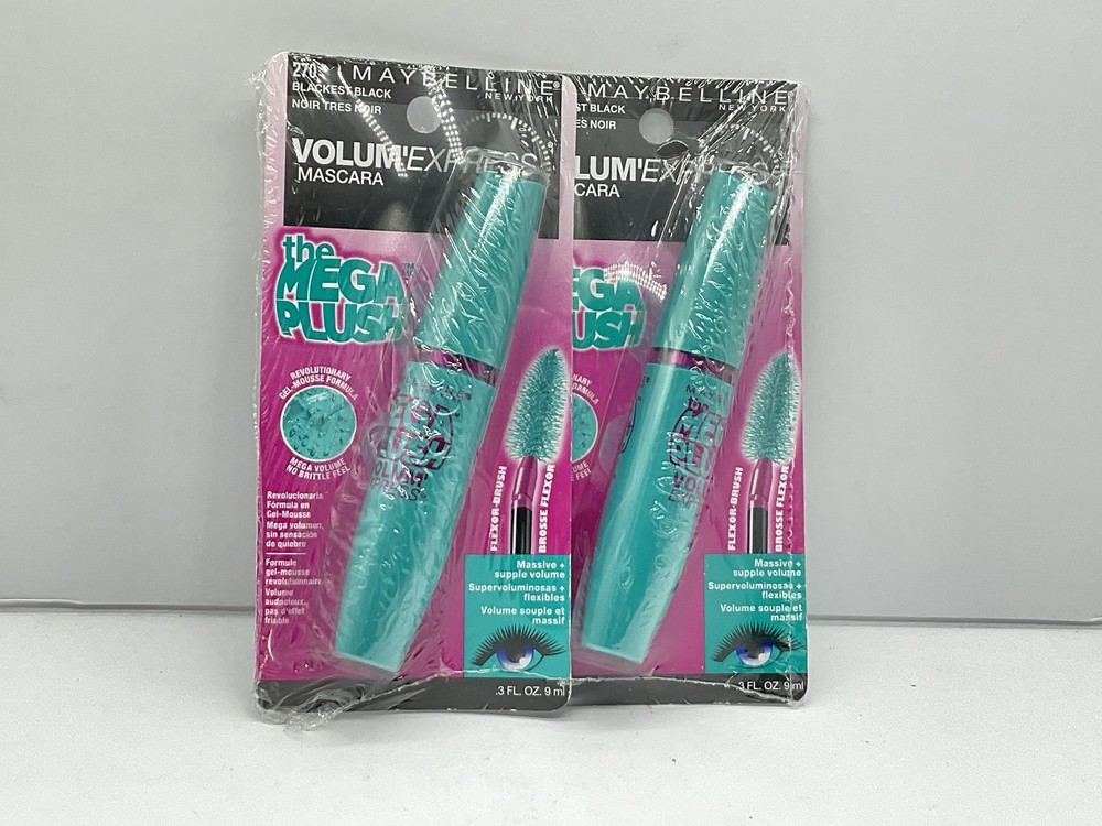Maybelline Mega Plush Mascara 2-Pack in Blackest Black 270  