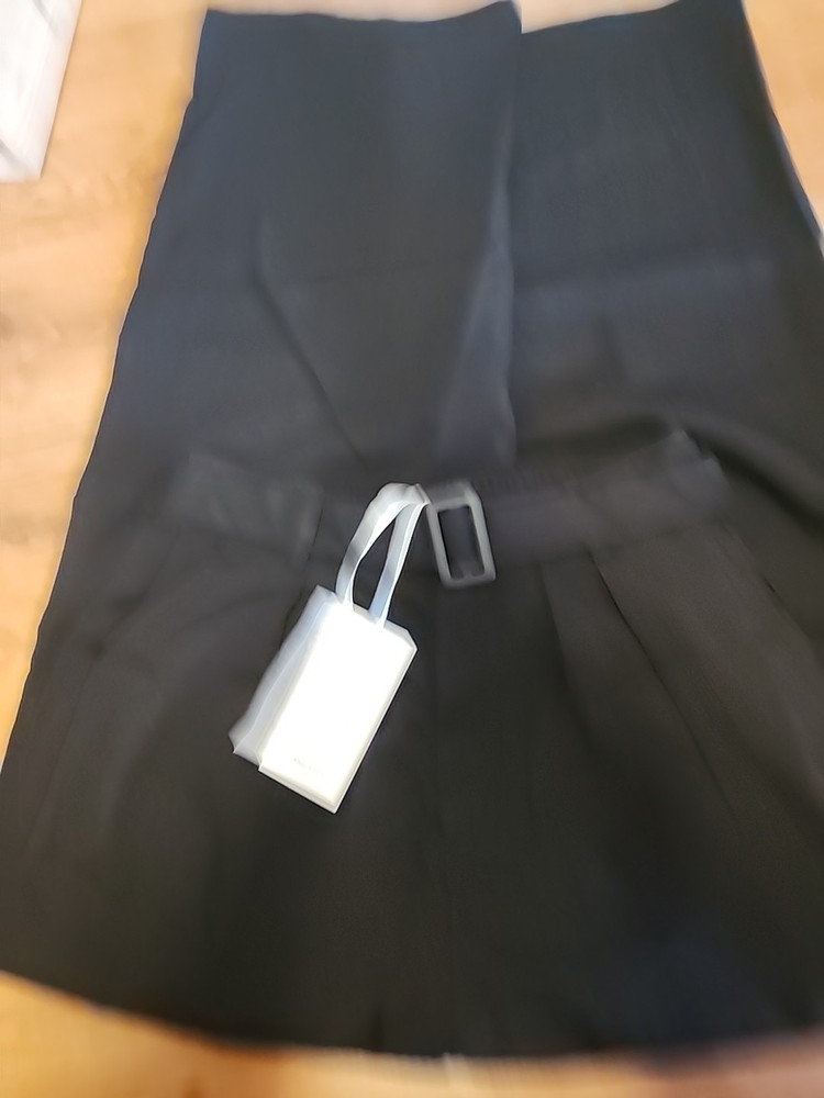 Grace Karin paper bag waist belted black  pants size  S  women's NWT