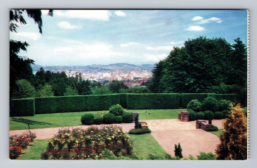 Oregon OR Portland From Washington Park The Garden Theater Vintage Postcard