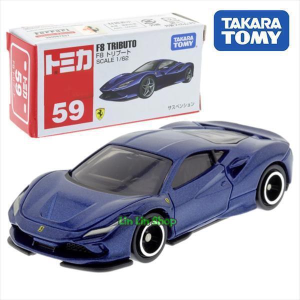 Tomica 1/62 Ferrari F8 Tributo Blue Diecast Model Car by Takara Tomy