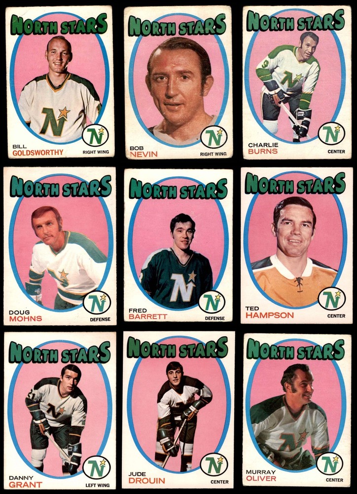 1971-72 O-Pee-Chee North Stars Near Team Set 2.5 - GD+ 3963586 (11 / 16 cards)