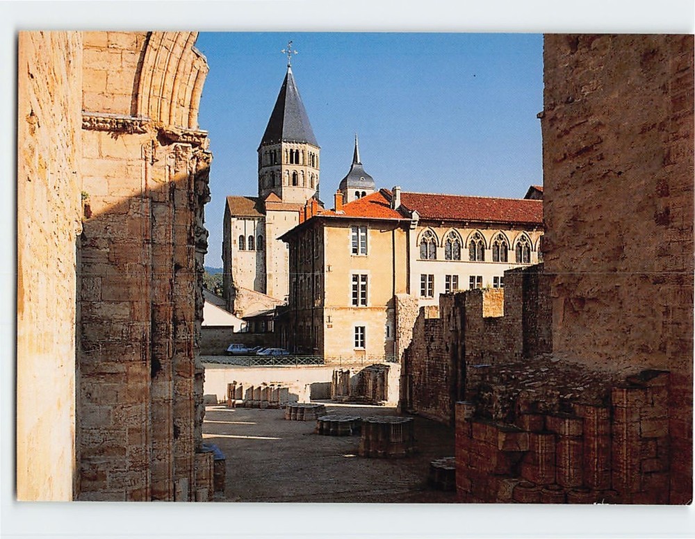 Postcard Cluny Abbey in Burgundy France