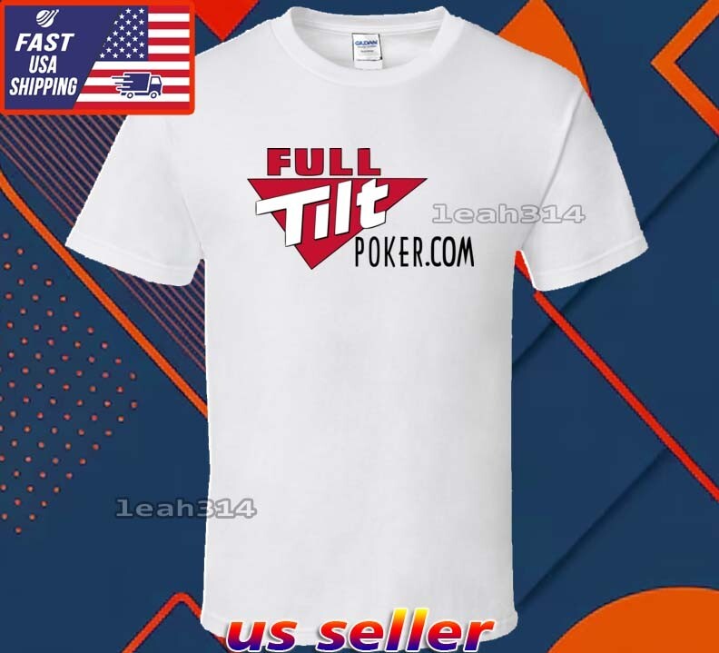 New Shirt Full Tilt Poker Logo T-Shirt Funny American Usa Unisex Size S-5XL