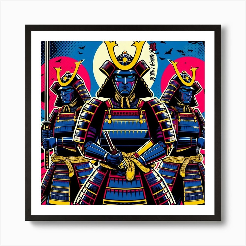 Samurai Culture, Pop Art Art Print Framed Wall Art Poster Canvas Print Picture