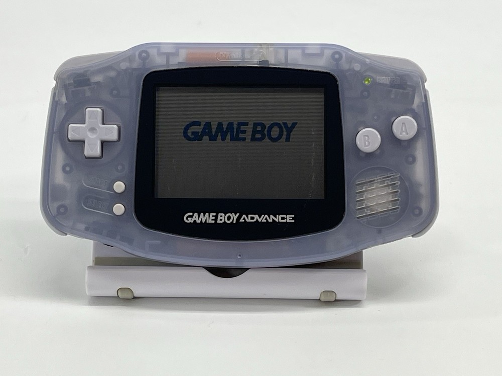 Nintendo GameBoy Advance GBA Clear Glacier Video Game Console AGB-001
