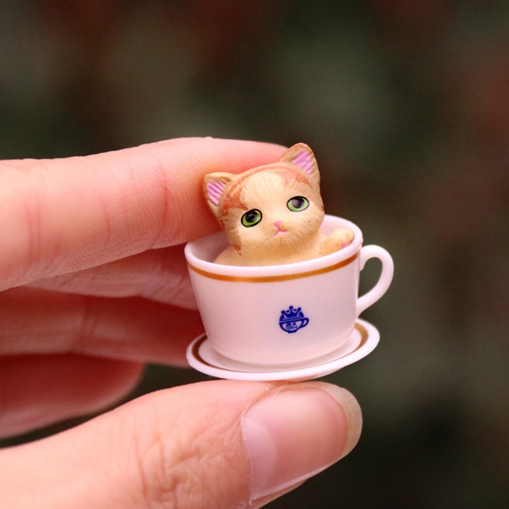 8pcs Animal Figurine Realistic Appearance Diy Accessories Kawaii Cartoon Cat