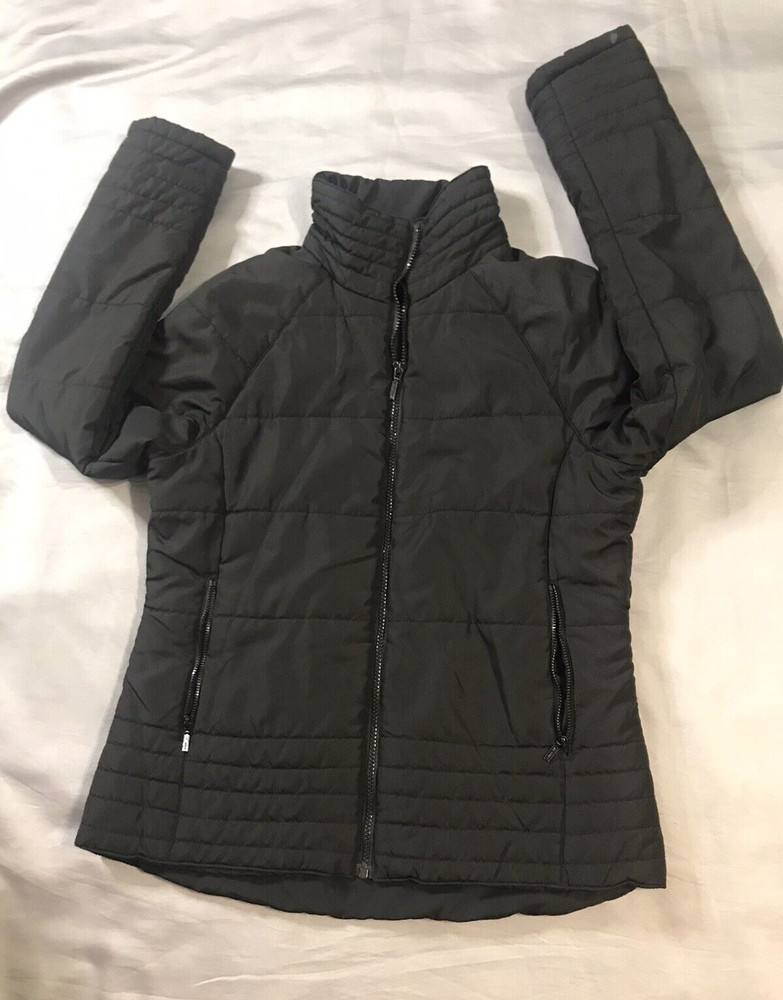 Puffer Jacket Womens Large Black Full Zip Pockets Xdye Pull Bear