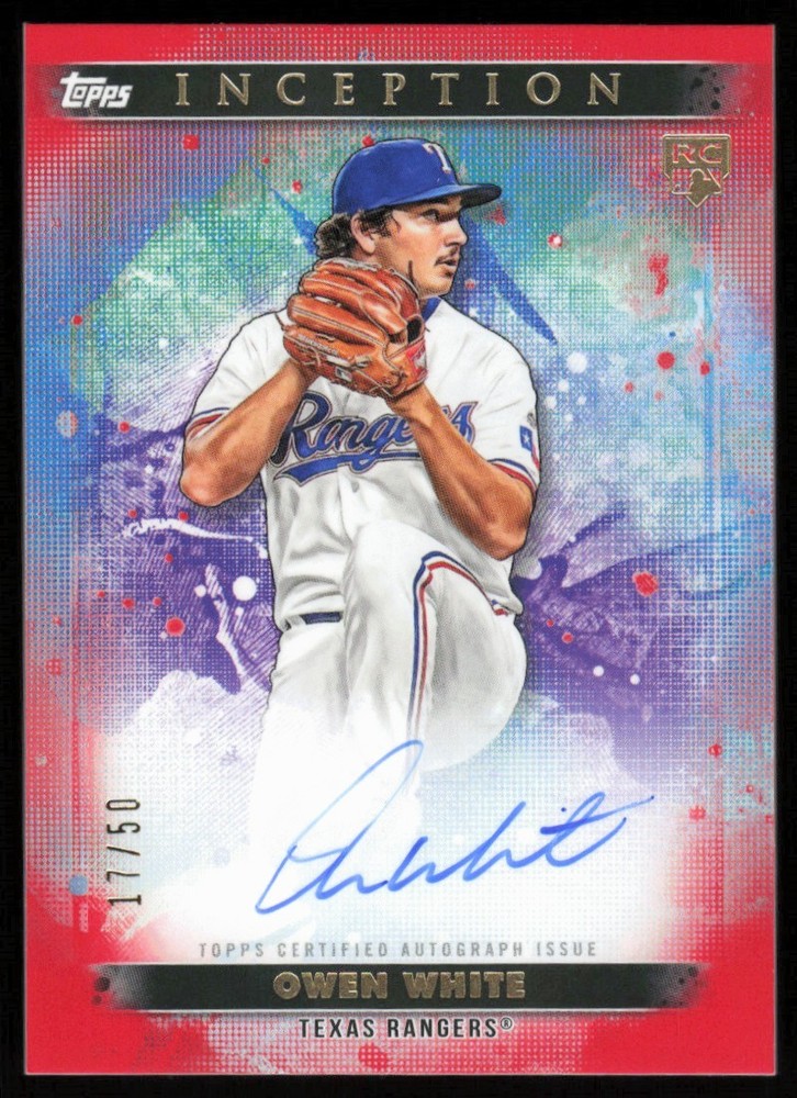 2024 Topps Inception Red Owen White RC Auto /50 Texas Rangers #BRES-OW