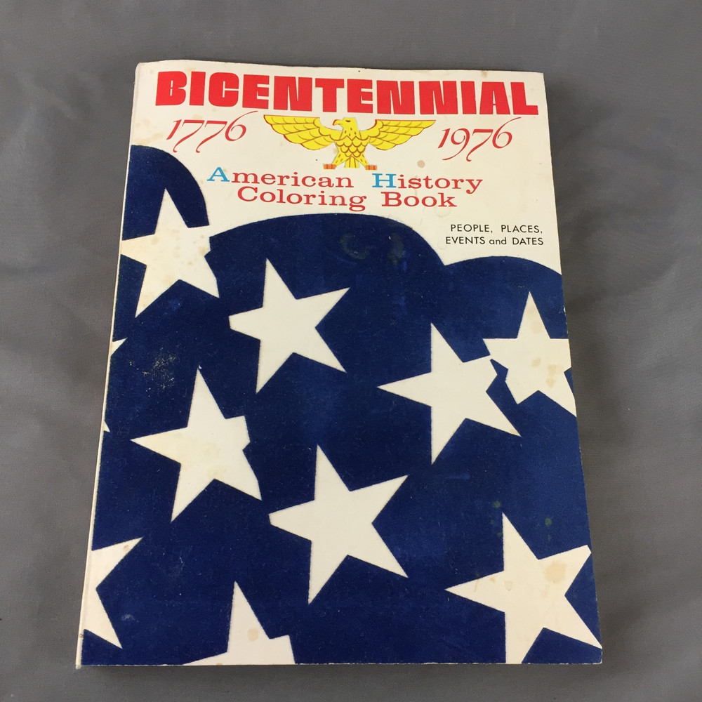 VTG Bicentennial 1776 to 1976 American History Coloring Book  (Softcover 1974)