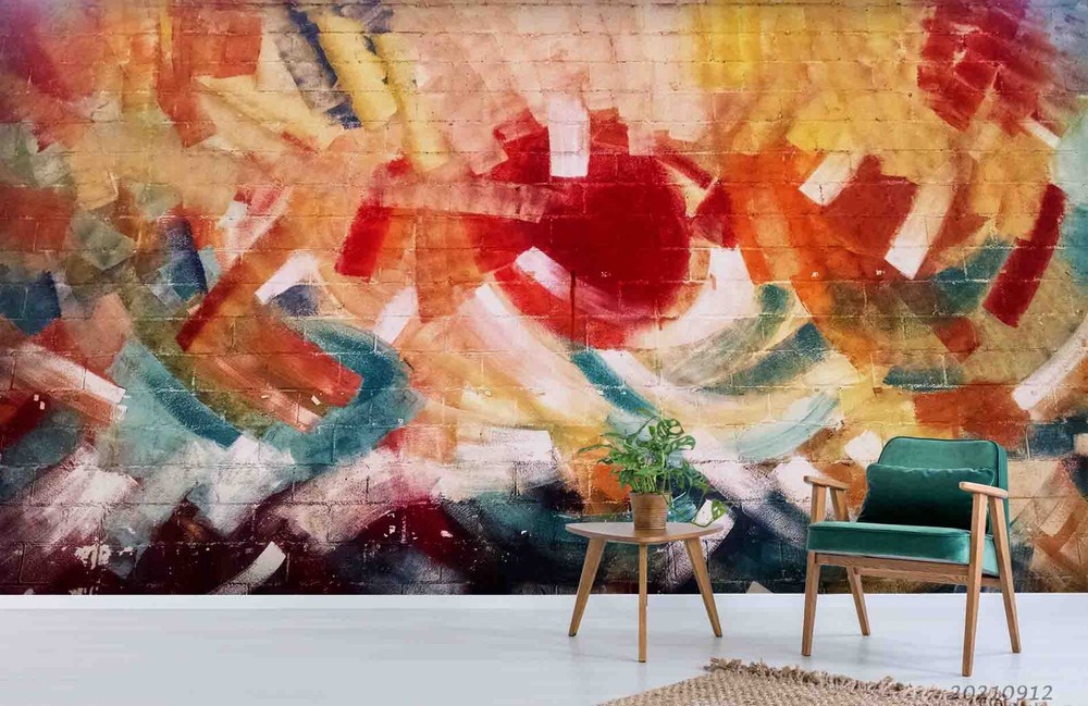 3D Abstract Colorful Street Graffiti Wall Murals Wallpaper Murals Wall Sticker 5-image