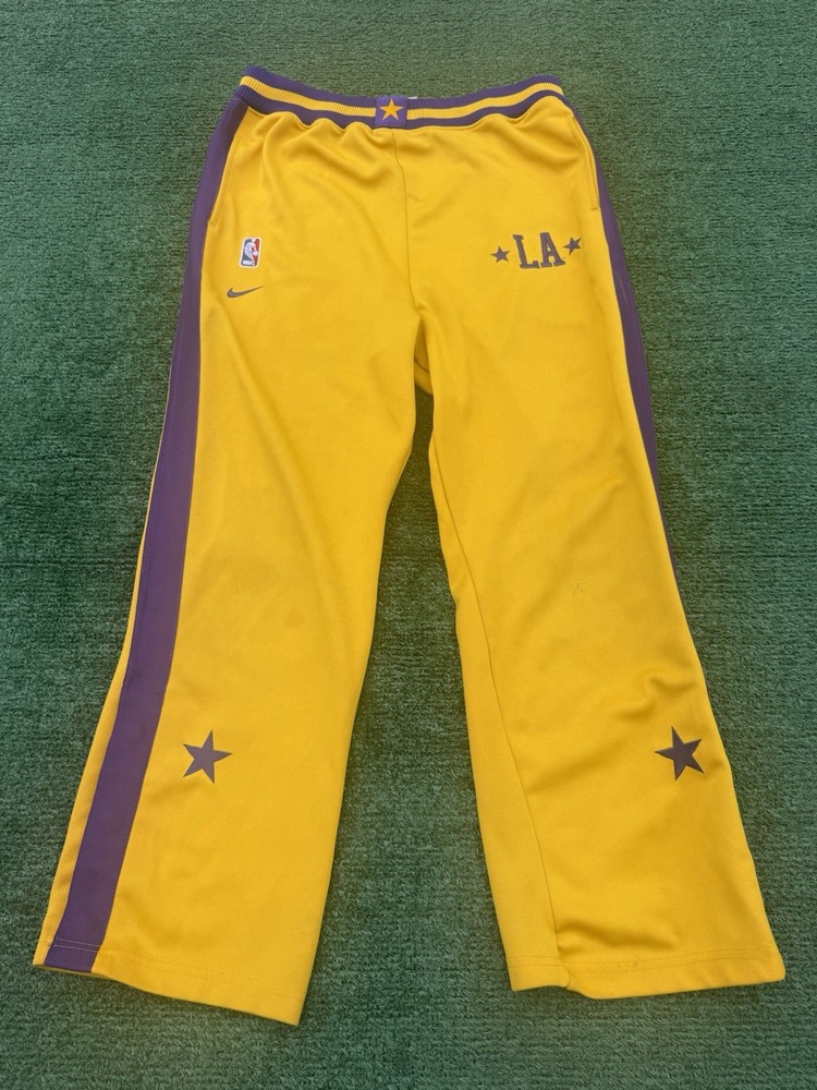 VTG Nike Los Angeles Lakers '57 Retro Rewind Gold Men's Warmup Pants Sz Medium