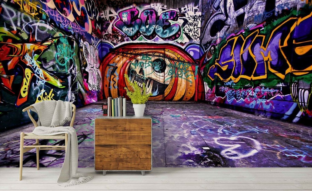 3D Street Graffiti Wallpaper Wall Mural Removable Self-adhesive  238