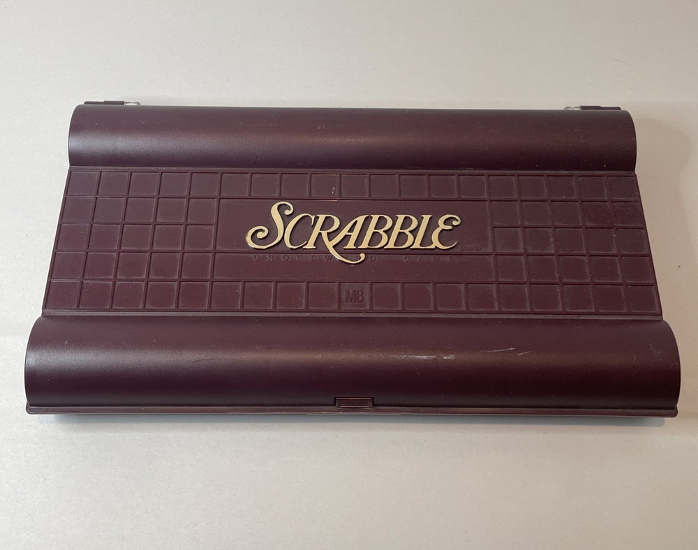 Vintage 1990 Scrabble Deluxe Travel Edition Crossword Game Milton Bradley