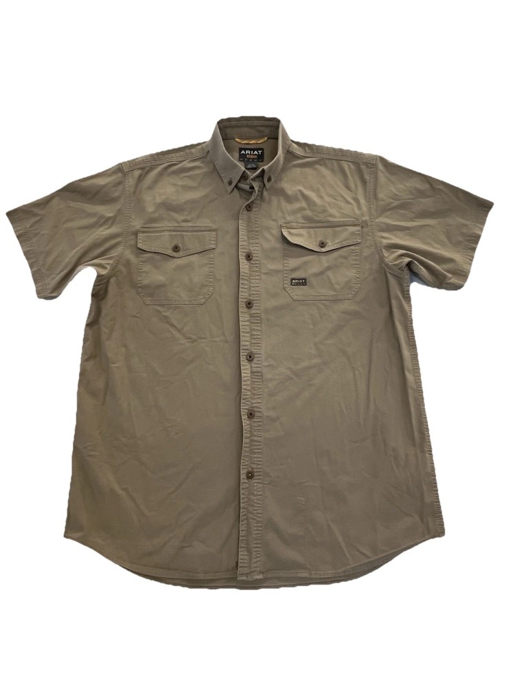 Ariat Rebar Short Sleeve Button Up Shirt Men’s Medium