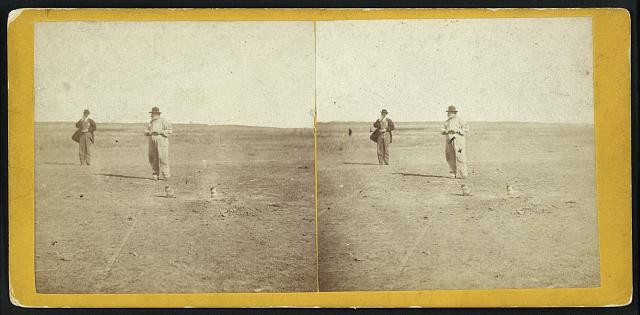 Photo of Stereograph,Mayor of Prairie Dog Town,Abilene,Kansas,KS,1867,Gardner