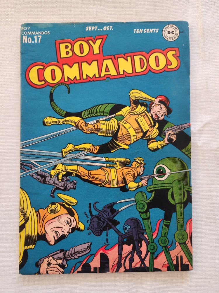 Boy Commandos #17 1946 DC Golden Age WWII Comic Simon Kirby Cover