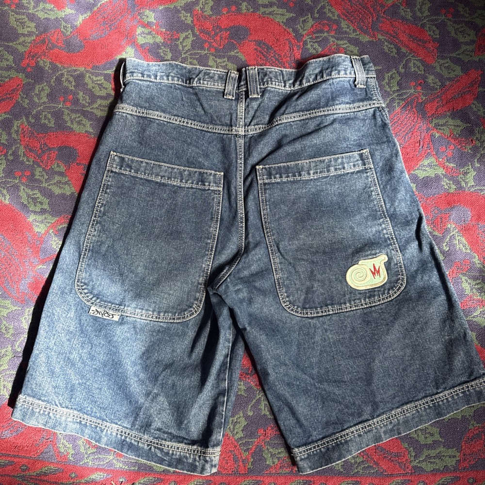 JNCO Men's Twin Cannon Baggy Shorts Retro Y2K Streetwear Size 40