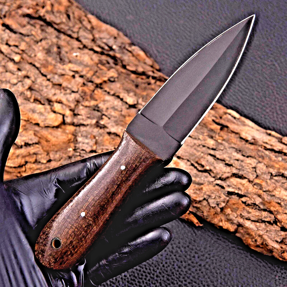 Custom Made Forge Carbon steel Throwing Boot Knife W Leather Sheath 2789