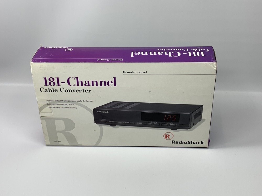 Radio Shack 15-1981 181 Channel Remote Control Cable Converter HRC IRC Standard
