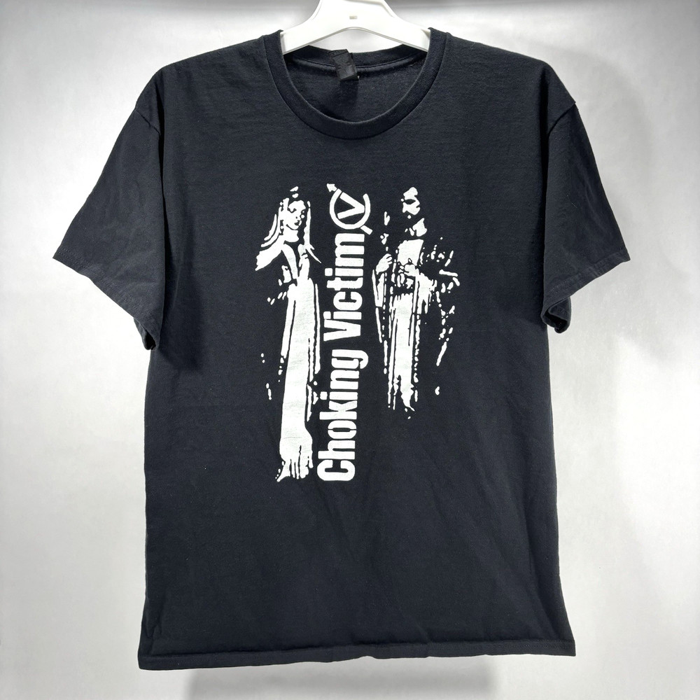 Choking Victim No Gods No Managers Black Shirt Unisex Size L