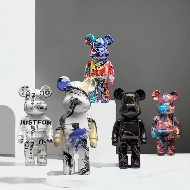 Top Decor Bear Figurine Home Graffiti Animal Abstract Modern Popular-image