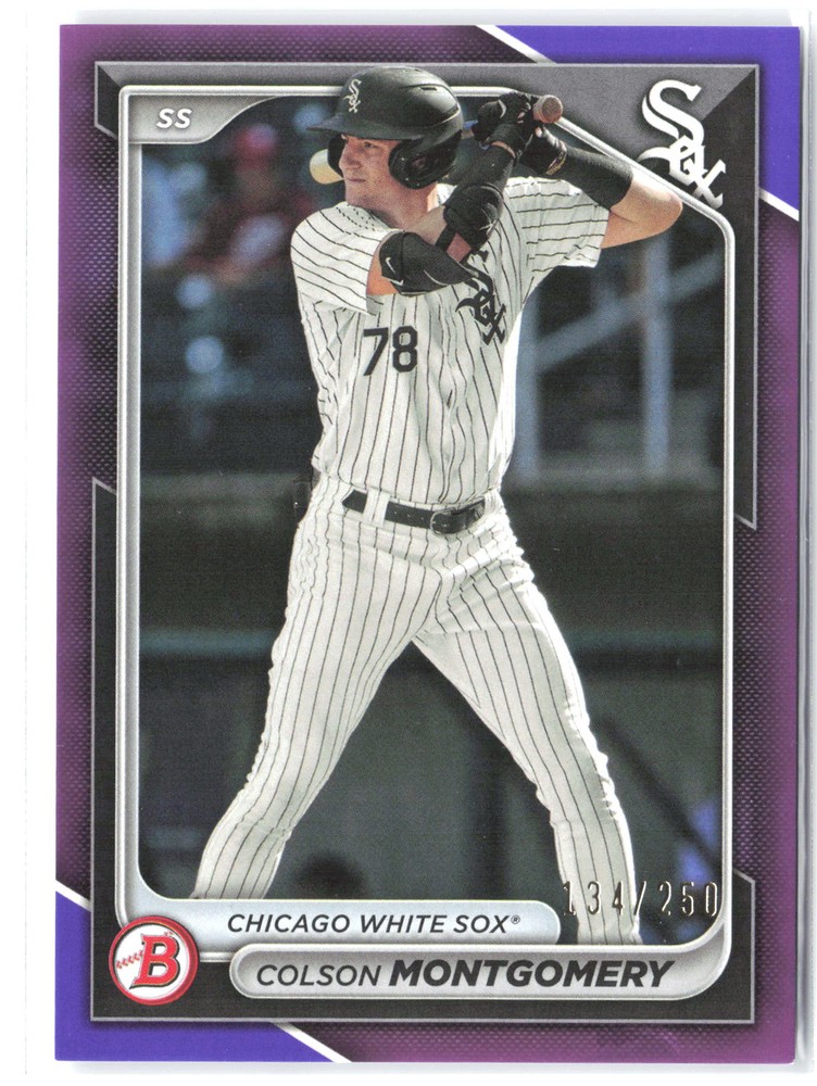 2024 Bowman Colson Montgomery Prospects Purple Parallel #BP-8 #/250